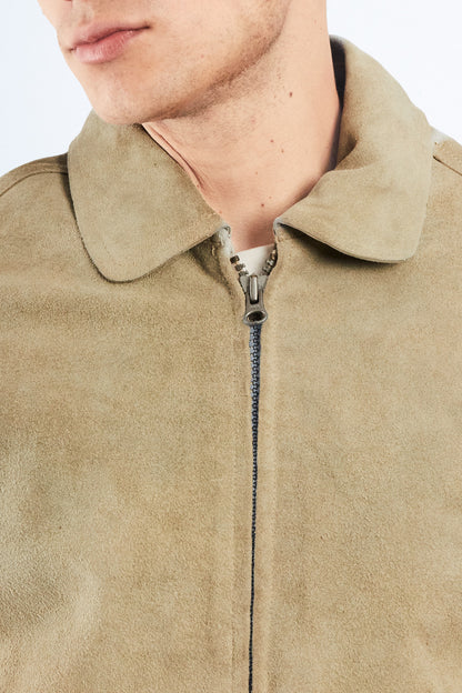 2000 Vintage Tommy Hilfiger Pistachio Suede Harrington (S)