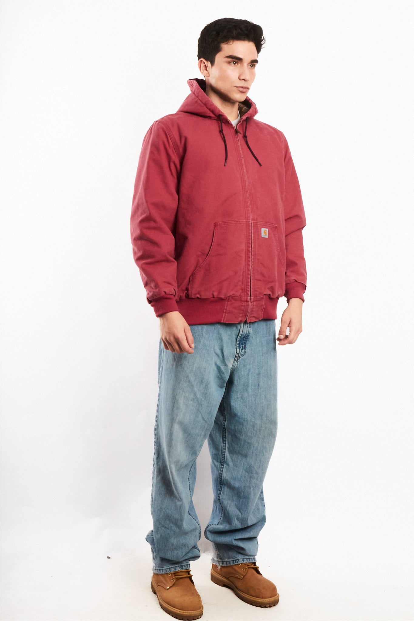 2000 Vintage Carhartt J130 Salmon Active Jacket (M)