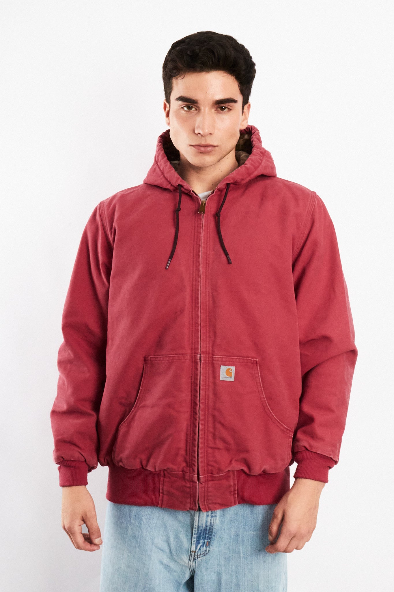 2000 Vintage Carhartt J130 Salmon Active Jacket (M)