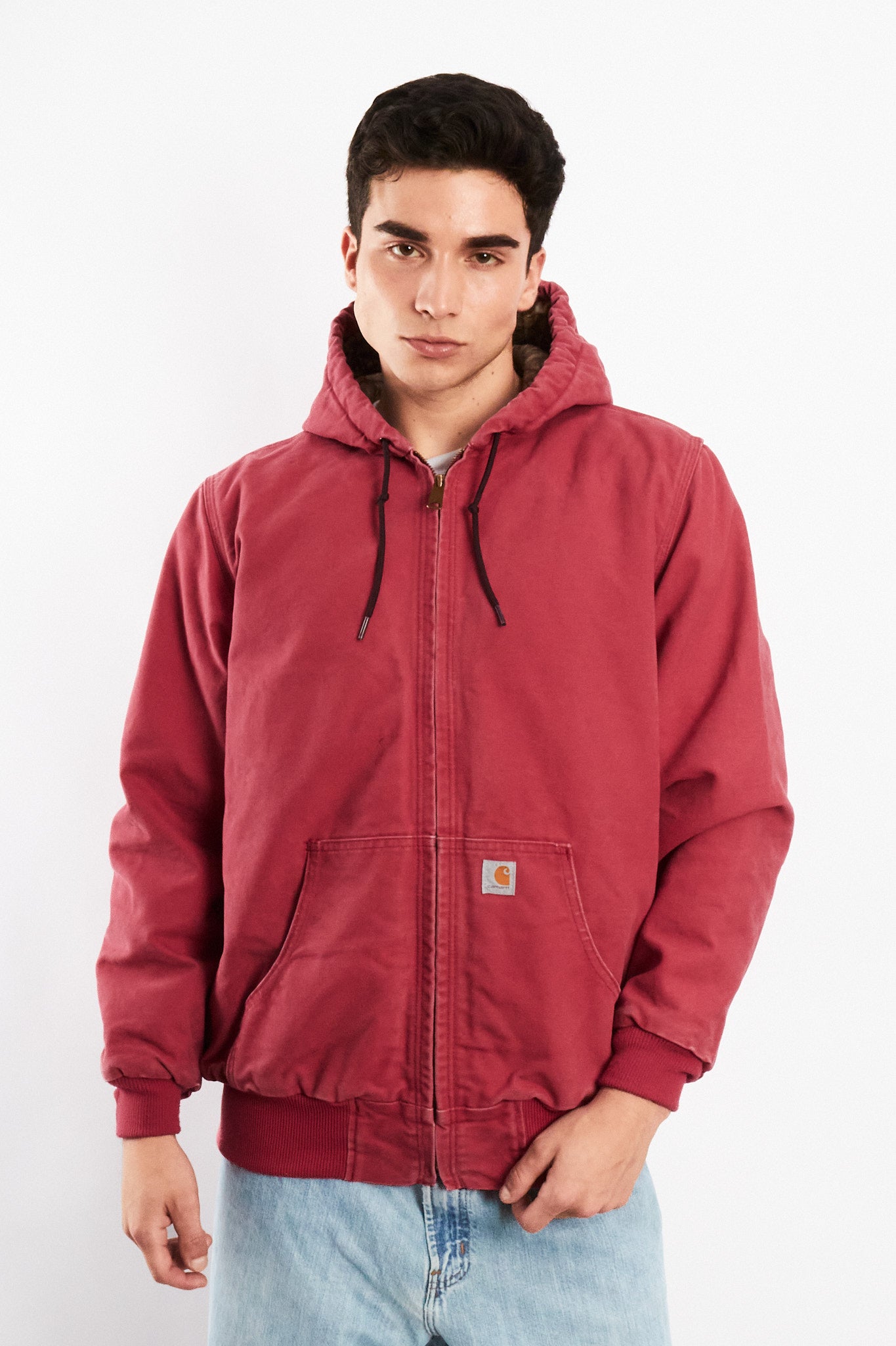 2000 Vintage Carhartt J130 Salmon Active Jacket (M)