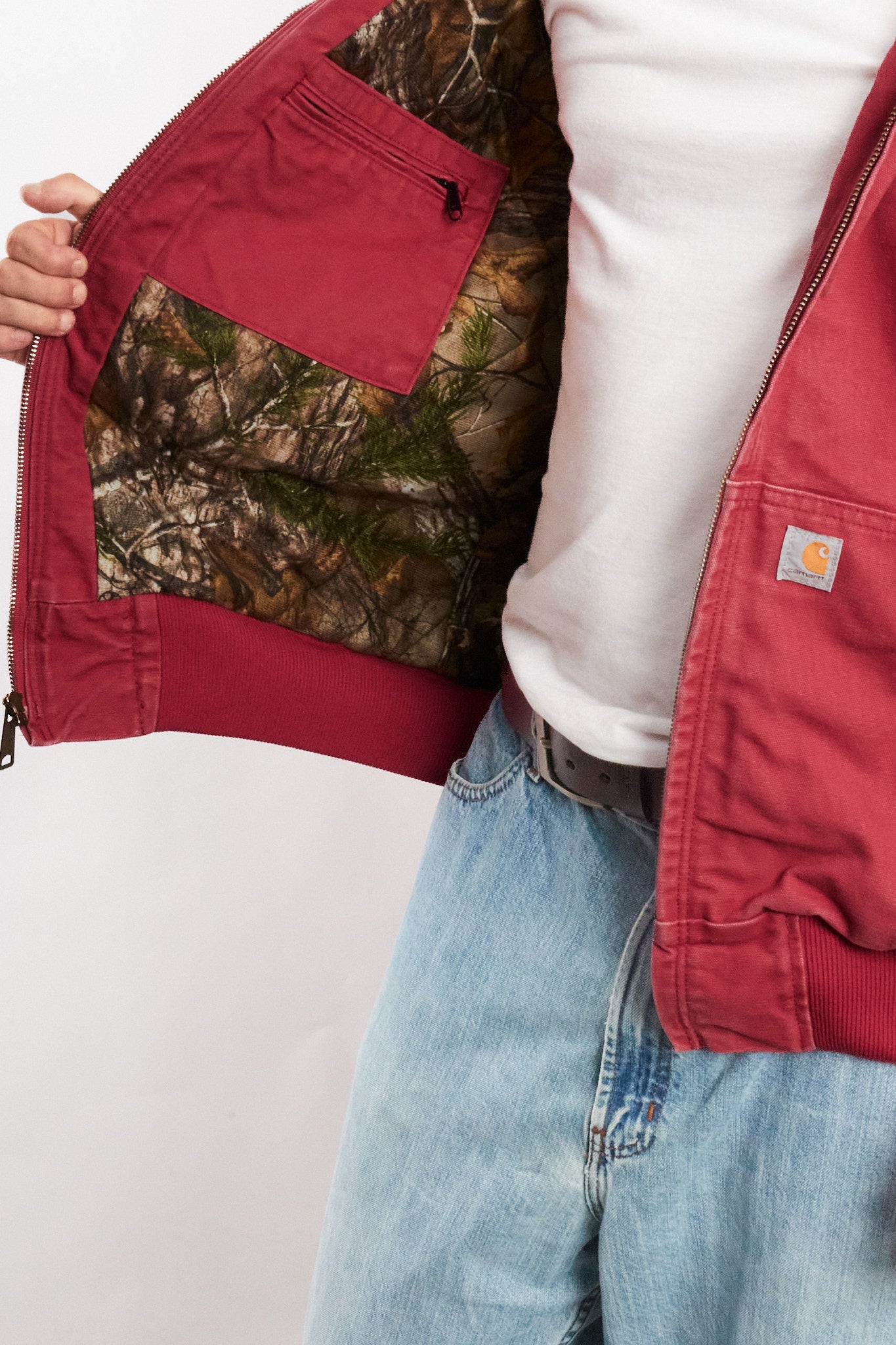 2000 Vintage Carhartt J130 Salmon Active Jacket (M)