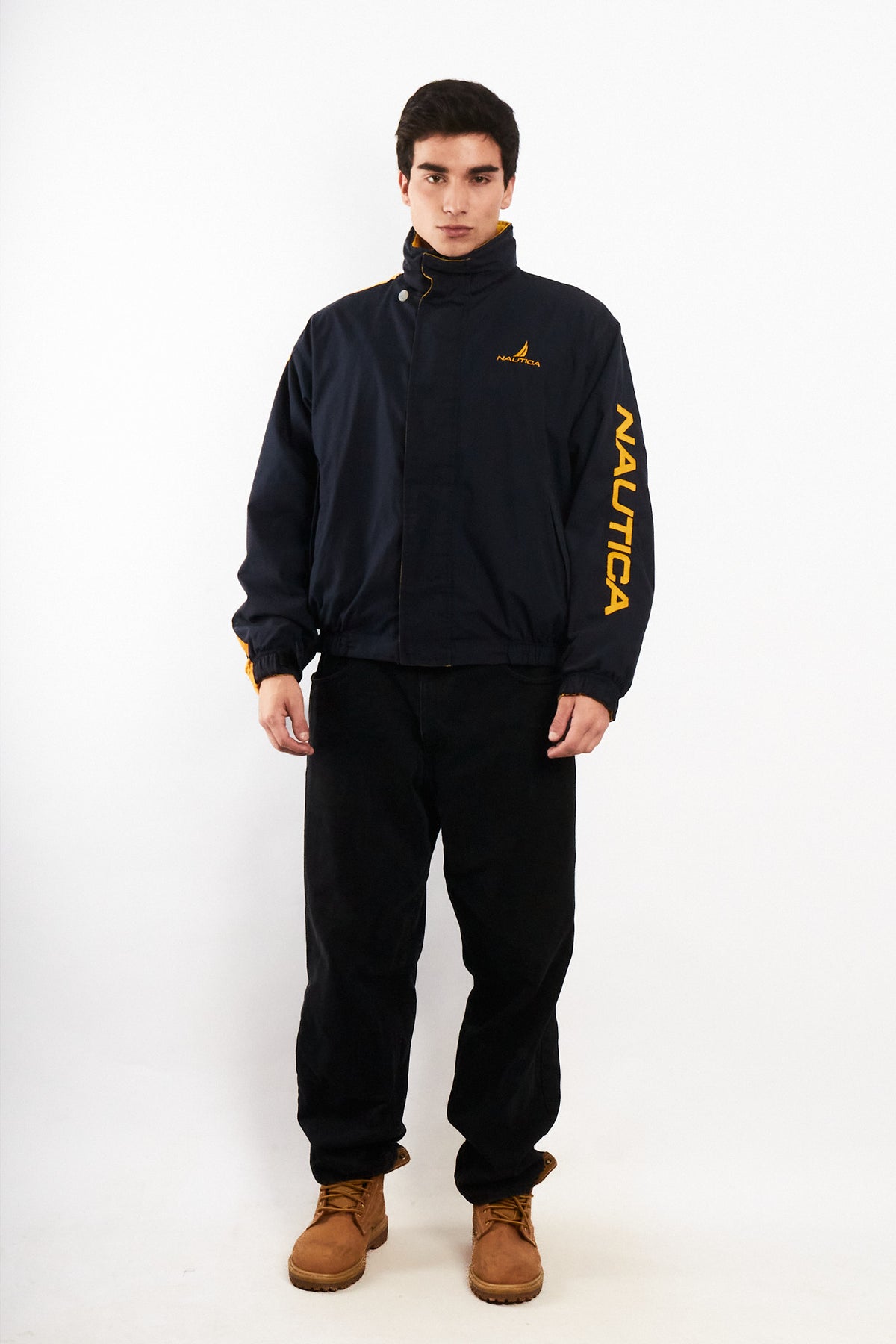 1990 Vintage Nautica Reversible Spellout Retro Jacket (M/L)