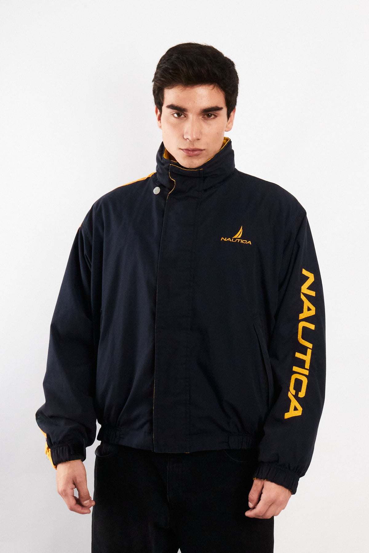 1990 Vintage Nautica Reversible Spellout Retro Jacket (M/L)