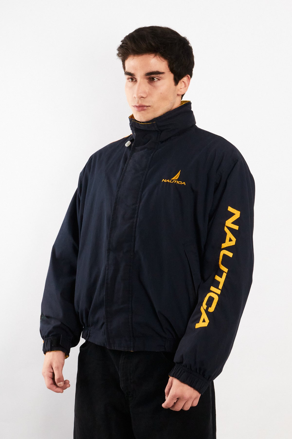 1990 Vintage Nautica Reversible Spellout Retro Jacket (M/L)