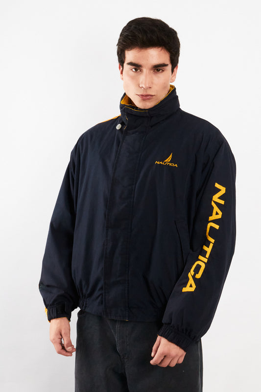 1990 Vintage Nautica Reversible Spellout Retro Jacket (M/L)