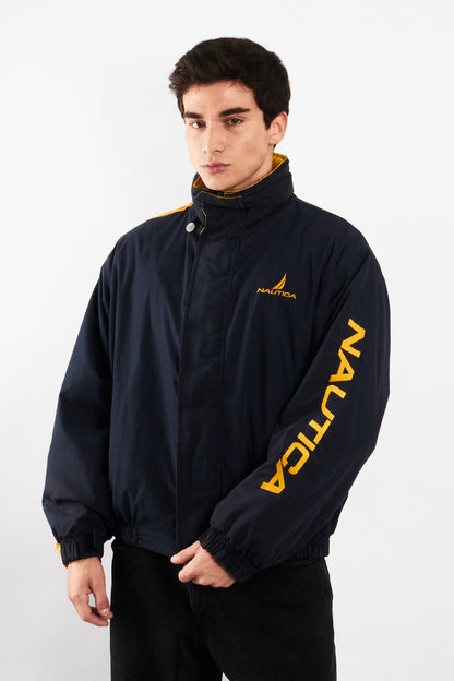 1990 Vintage Nautica Reversible Spellout Retro Jacket (M/L)