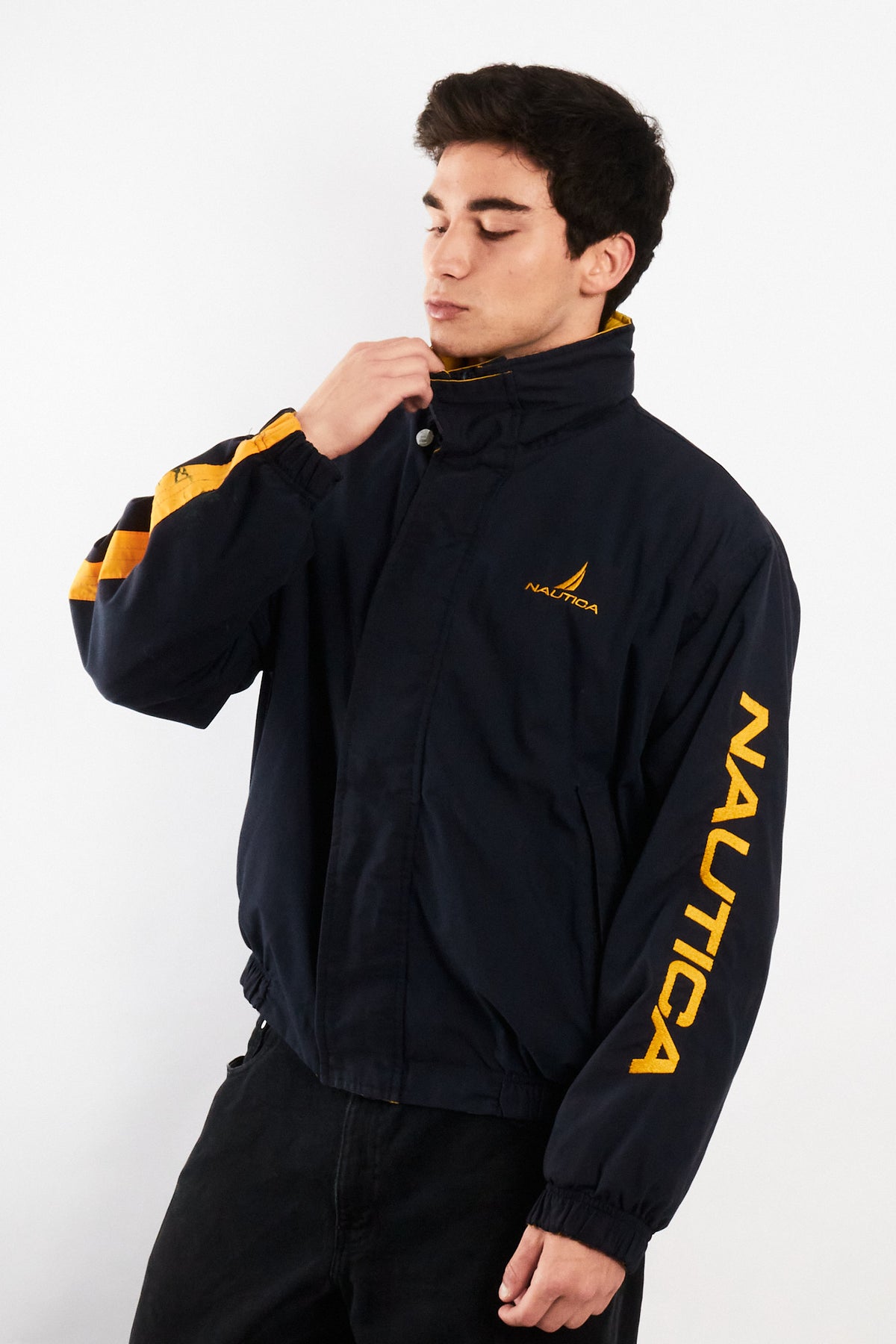 1990 Vintage Nautica Reversible Spellout Retro Jacket (M/L)