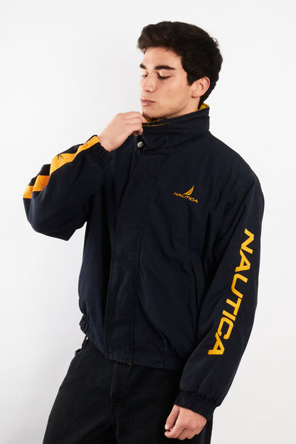 1990 Vintage Nautica Reversible Spellout Retro Jacket (M/L)