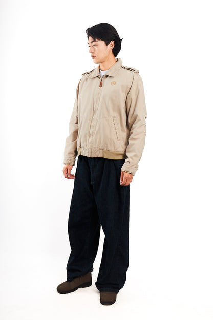 2000 Vintage Hilfiger Denim Beige Harrington Jacket (M/L)
