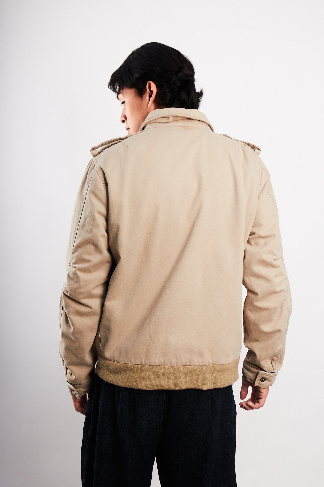 2000 Vintage Hilfiger Denim Beige Harrington Jacket (M/L)