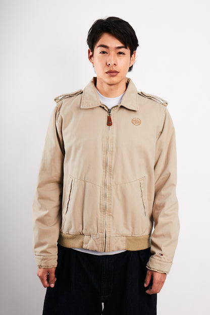 2000 Vintage Hilfiger Denim Beige Harrington Jacket (M/L)