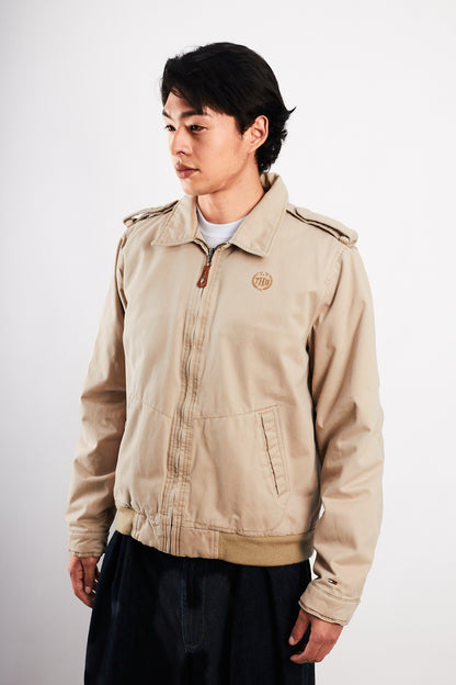 2000 Vintage Hilfiger Denim Beige Harrington Jacket (M/L)