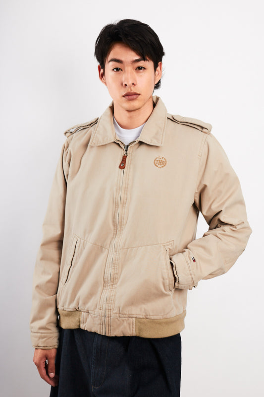 2000 Vintage Hilfiger Denim Beige Harrington Jacket (M/L)