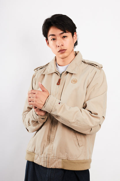 2000 Vintage Hilfiger Denim Beige Harrington Jacket (M/L)
