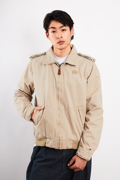 2000 Vintage Hilfiger Denim Beige Harrington Jacket (M/L)