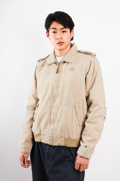2000 Vintage Hilfiger Denim Beige Harrington Jacket (M/L)