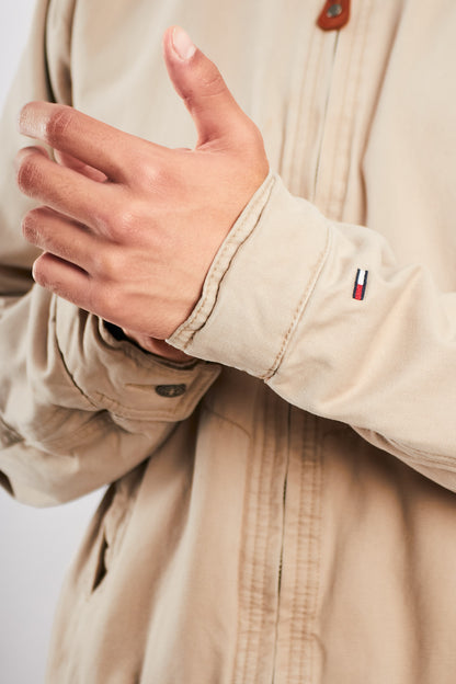 2000 Vintage Hilfiger Denim Beige Harrington Jacket (M/L)