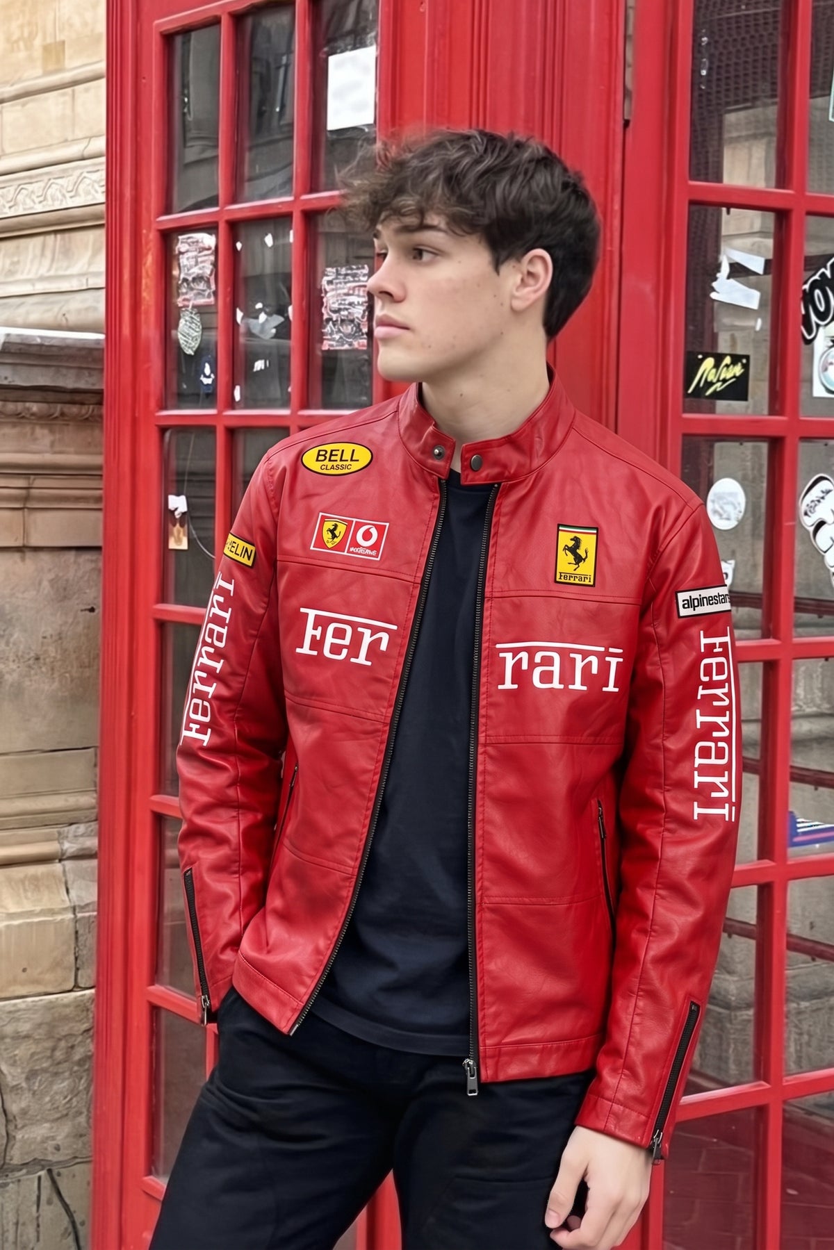 Scuderia Ferrari Motorsport Red Edition Spellout Racing Jacket