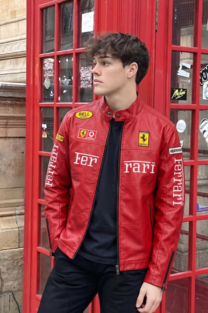 Scuderia Ferrari Motorsport Red Edition Spellout Racing Jacket