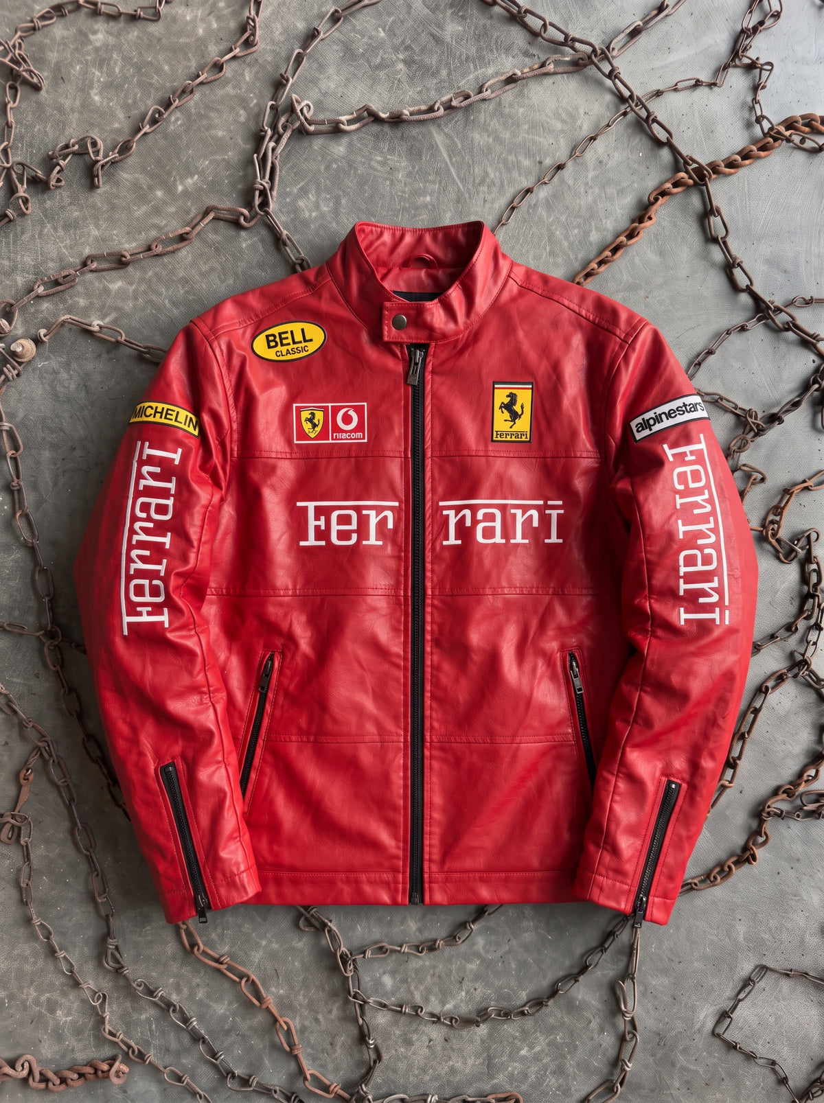 Scuderia Ferrari Motorsport Red Edition Spellout Racing Jacket