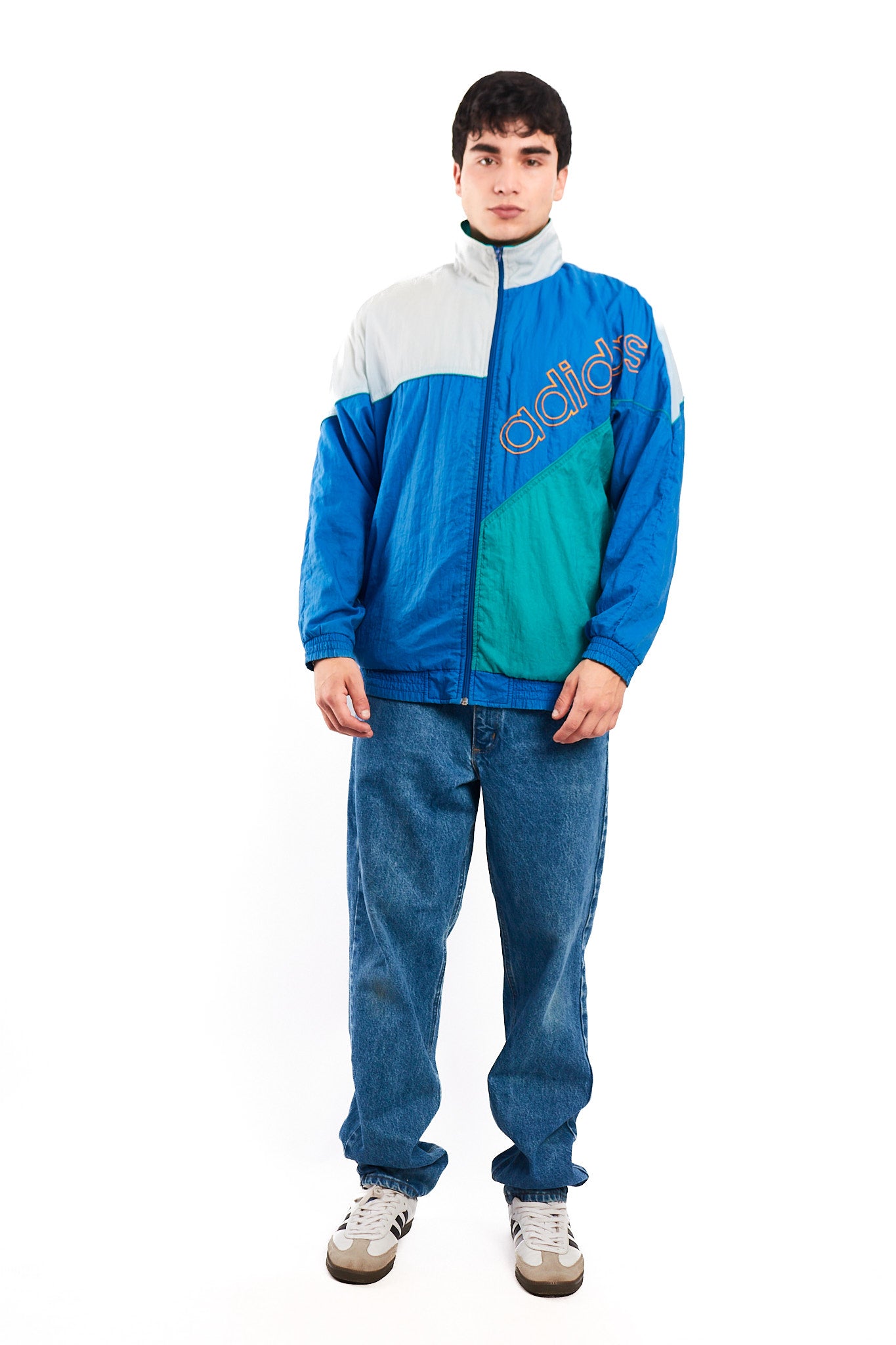 1990 Adidas Vintage Colorblock Retro Jacket (M/L)