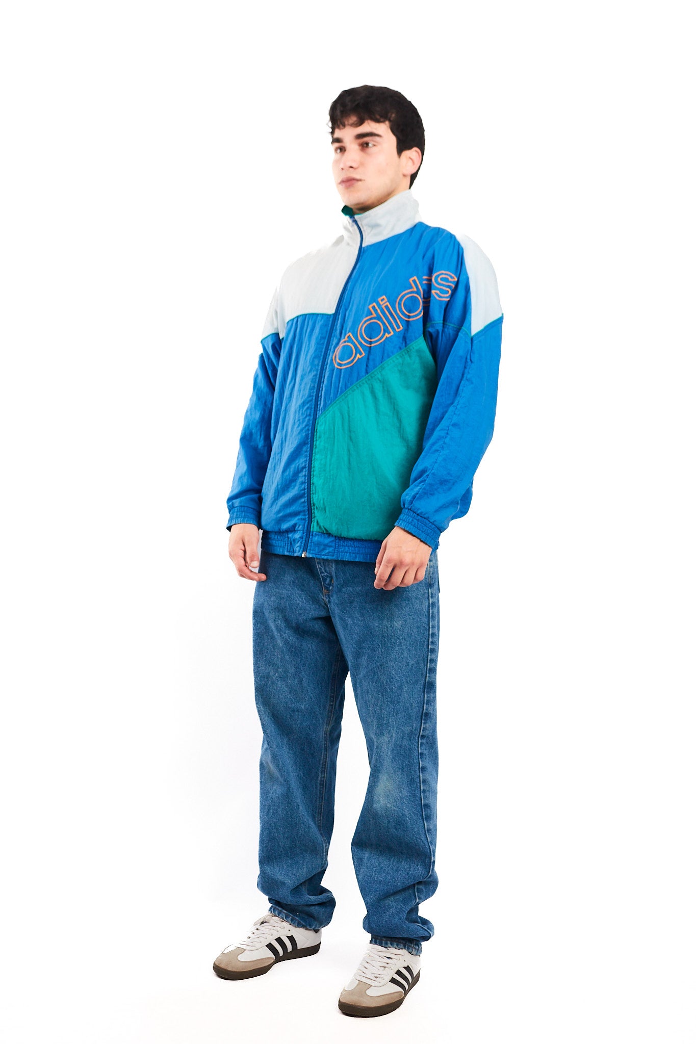 1990 Adidas Vintage Colorblock Retro Jacket (M/L)