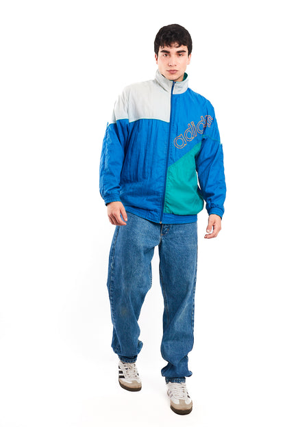 1990 Adidas Vintage Colorblock Retro Jacket (M/L)