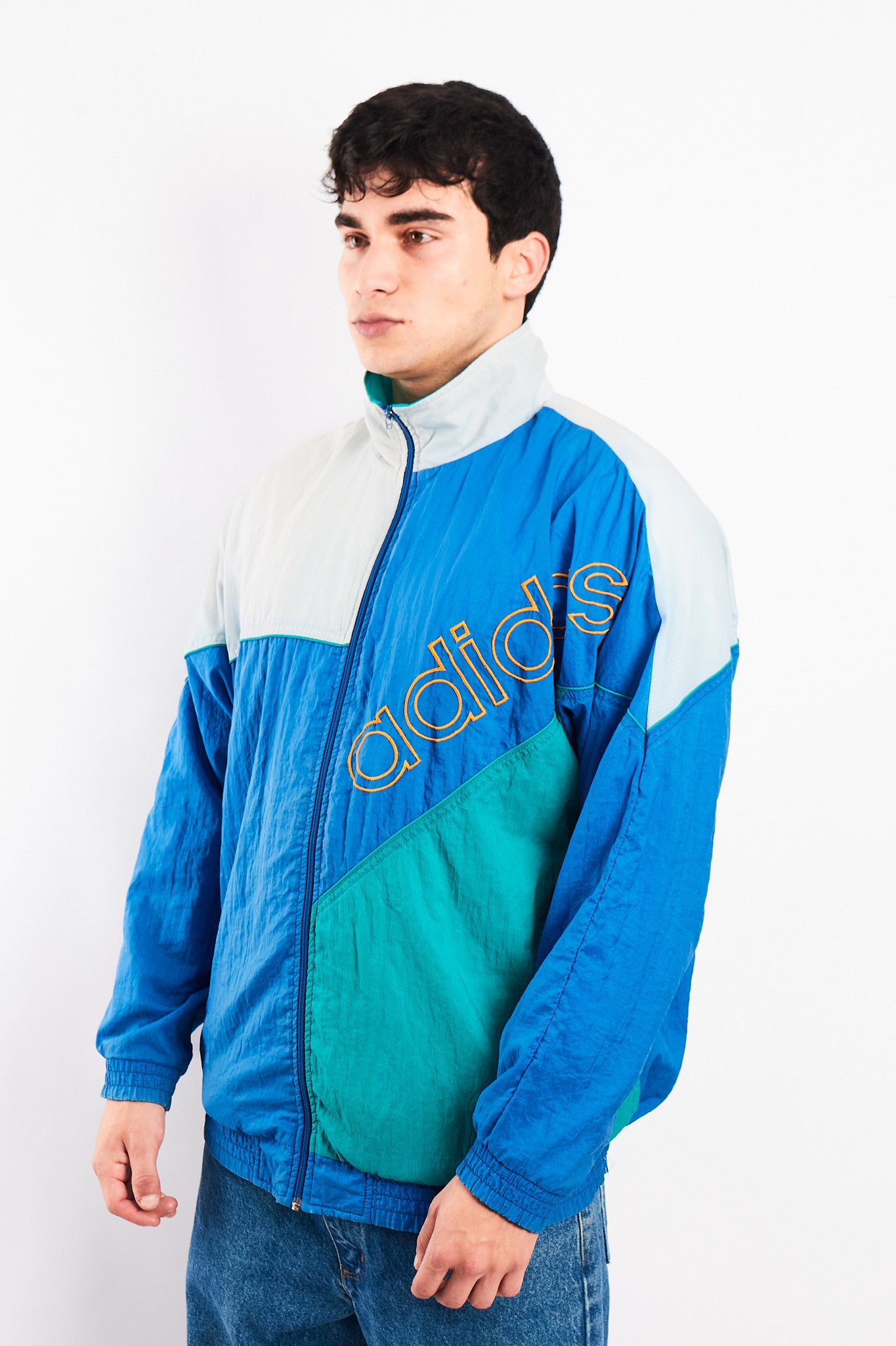 1990 Adidas Vintage Colorblock Retro Jacket (M/L)