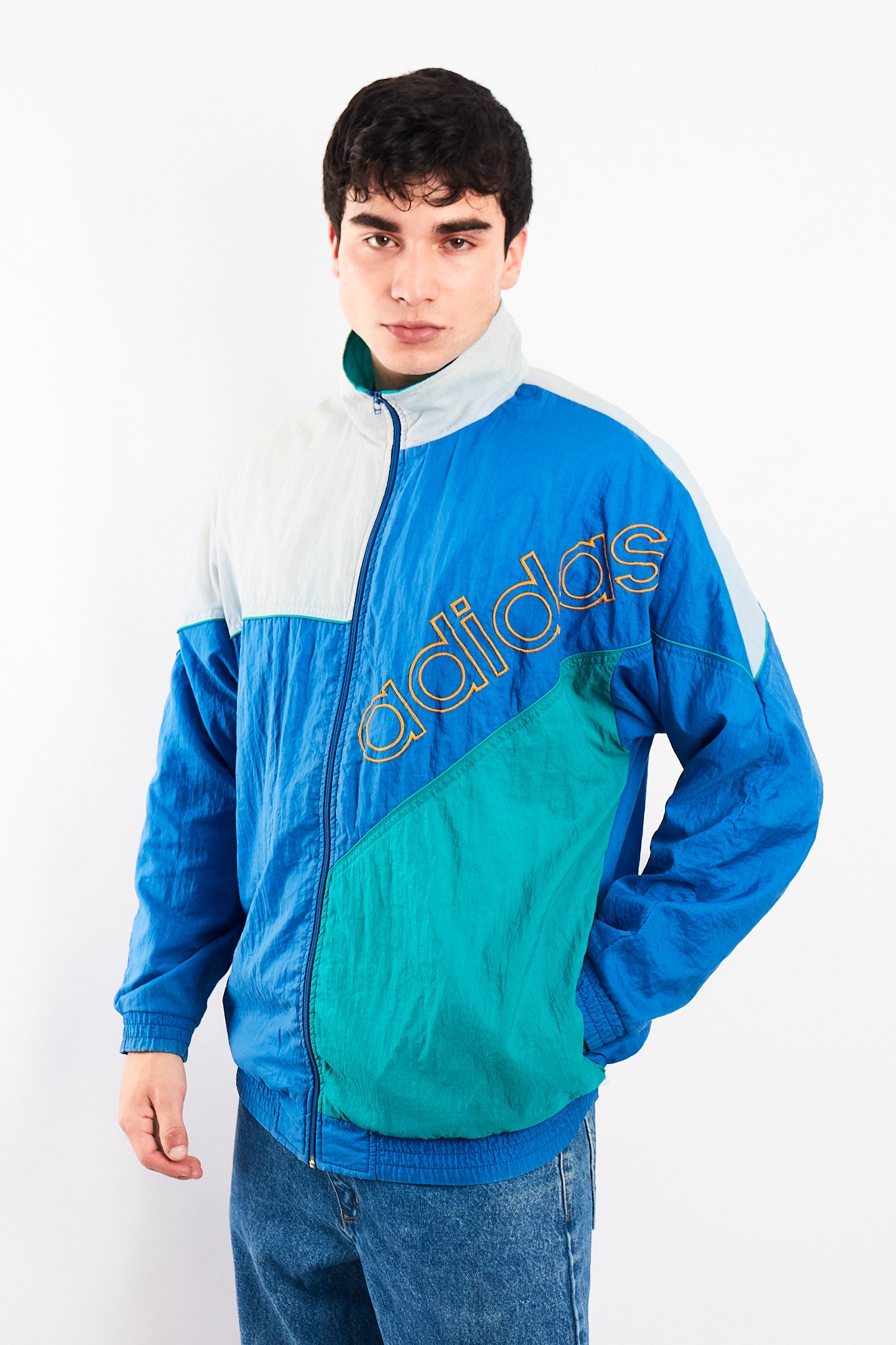 1990 Adidas Vintage Colorblock Retro Jacket (M/L)