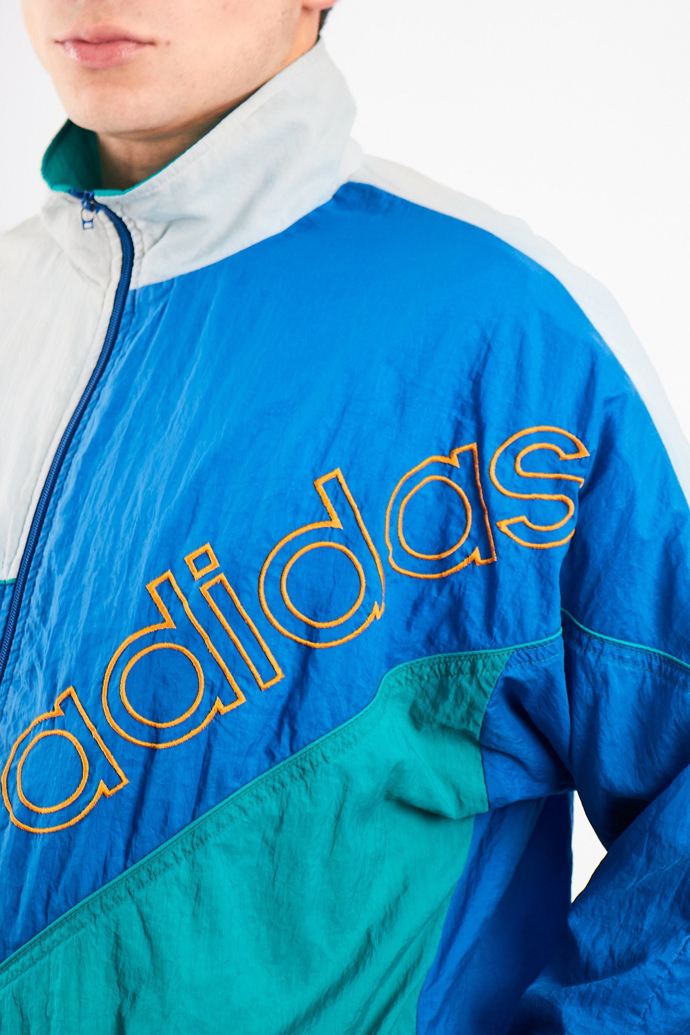 1990 Adidas Vintage Colorblock Retro Jacket (M/L)