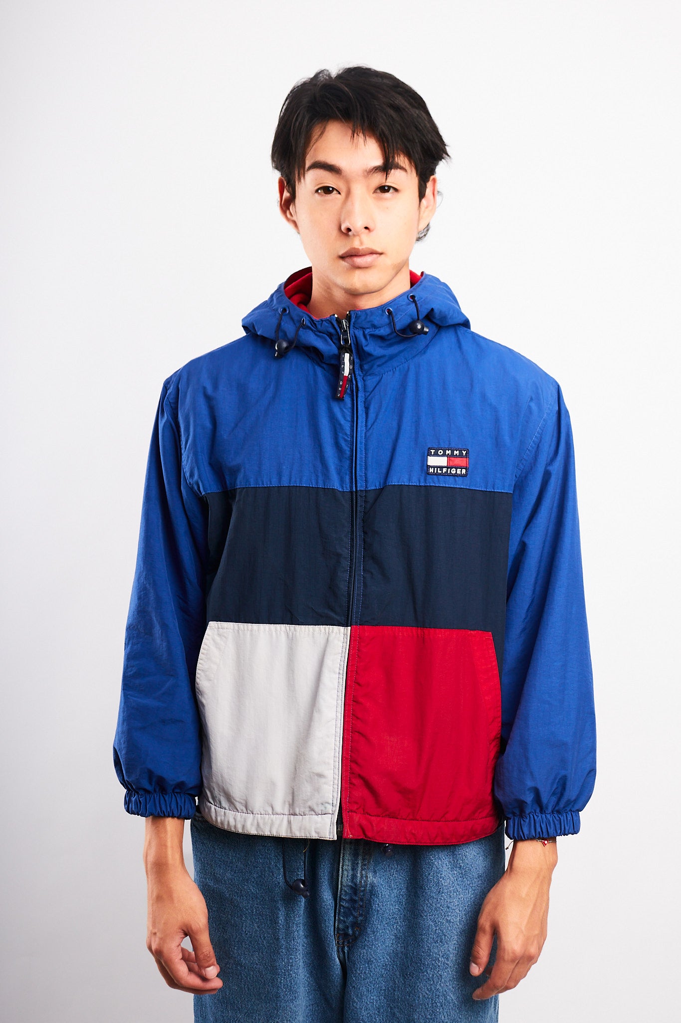 1990 Vintage Tommy Hilfiger Colorblock Flag Jacket (S/M)