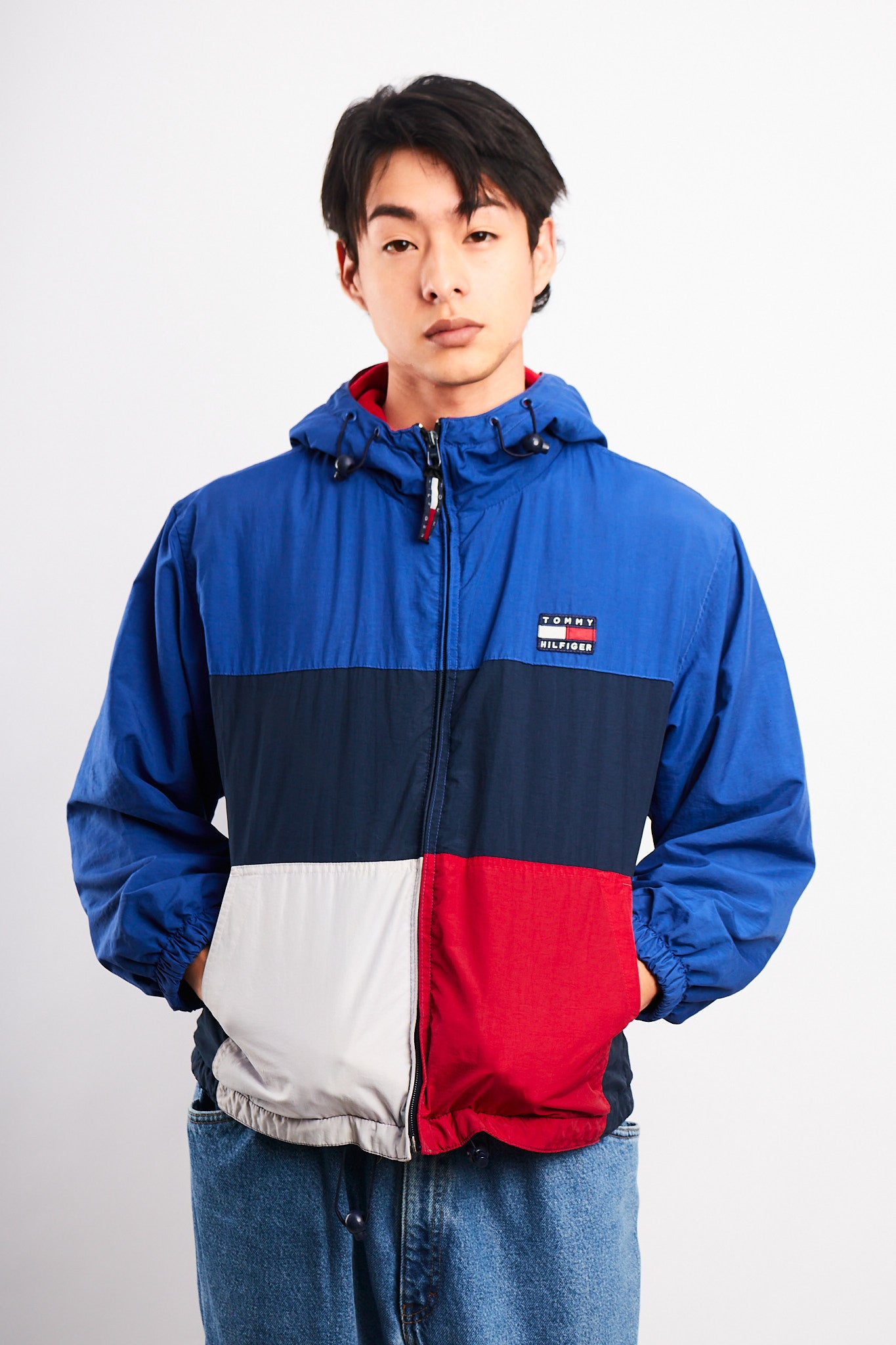 1990 Vintage Tommy Hilfiger Colorblock Flag Jacket (S/M)