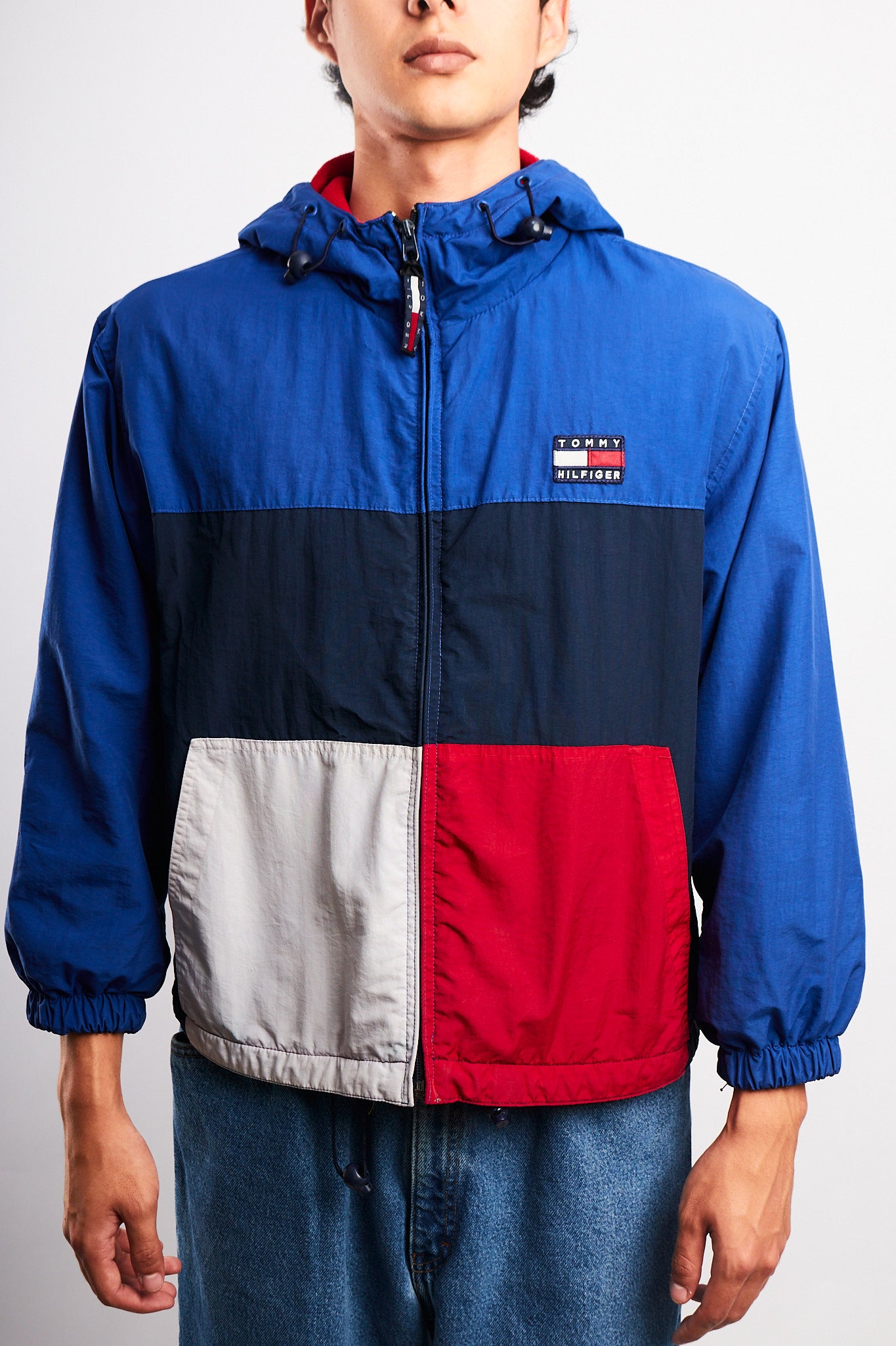 1990 Vintage Tommy Hilfiger Colorblock Flag Jacket (S/M)