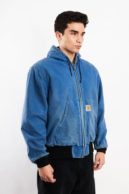 1990 Vintage Carhartt JR149 Royal Blue Active Jacket (M)