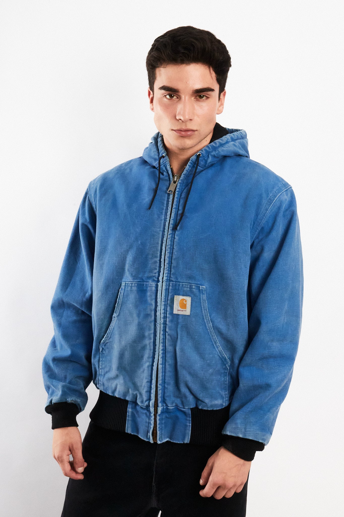 1990 Vintage Carhartt JR149 Royal Blue Active Jacket (M)