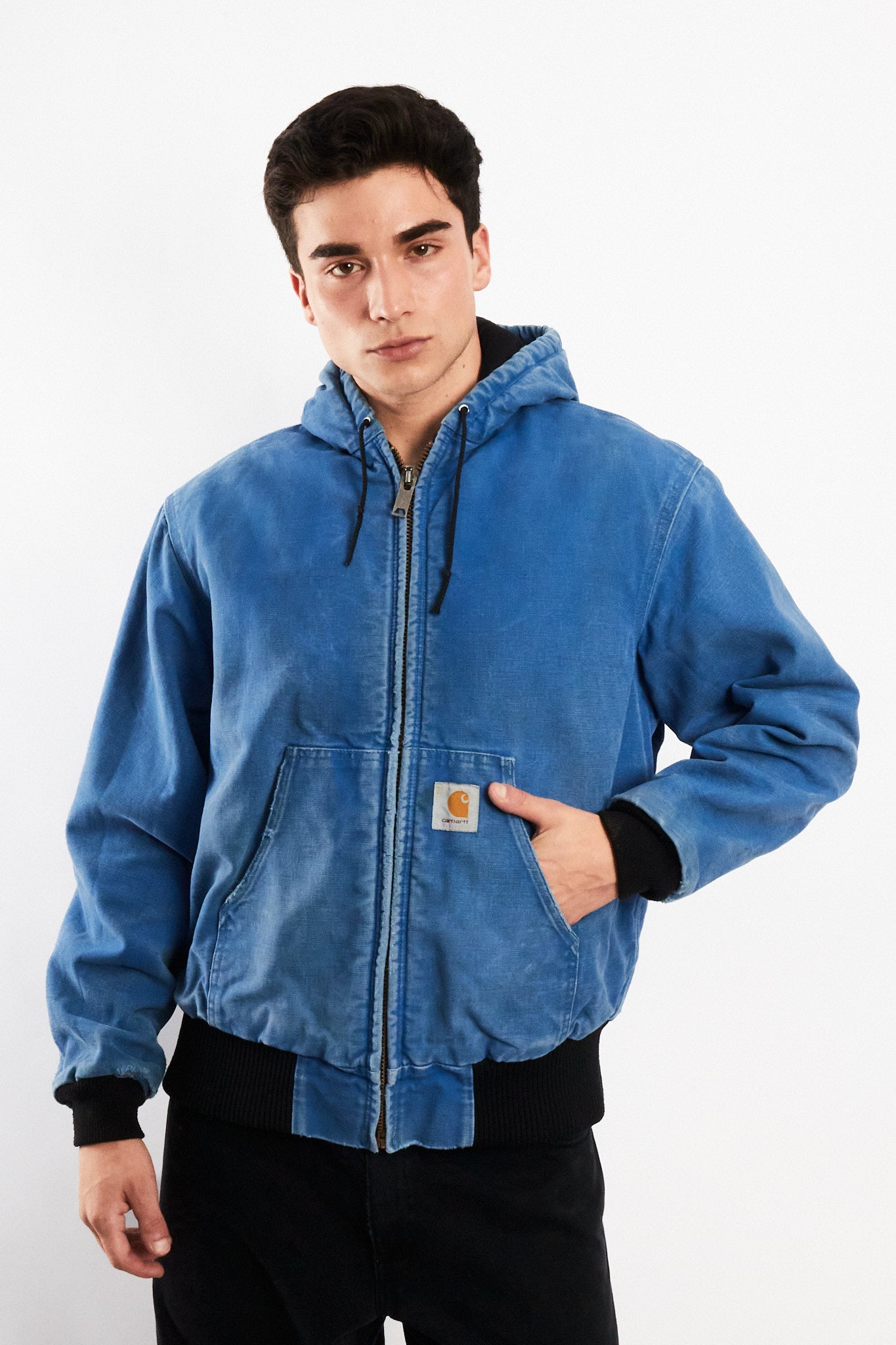 1990 Vintage Carhartt JR149 Royal Blue Active Jacket (M)