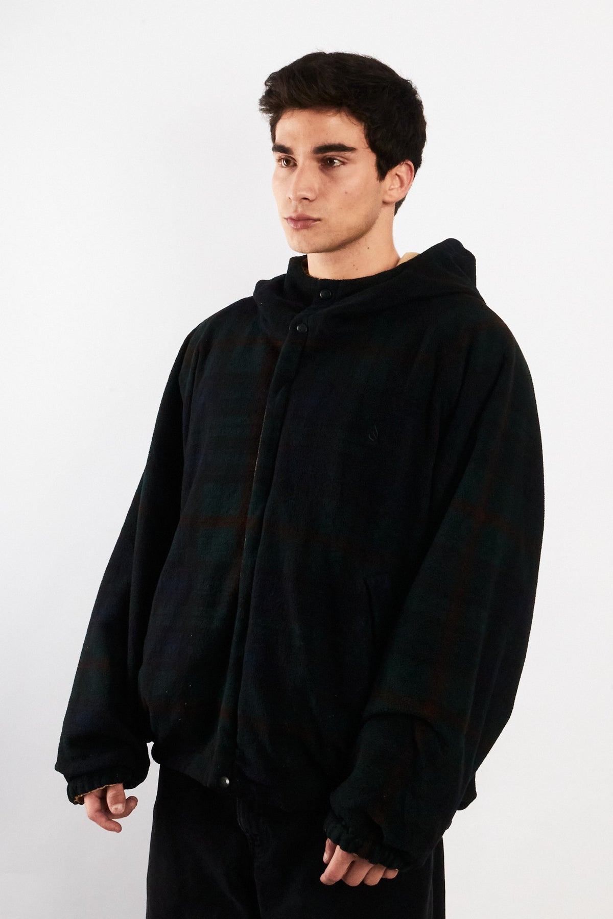 2000 Vinage Nautica Khakhi Windbreaker / Tartan Fleece Jacket (L/XL)