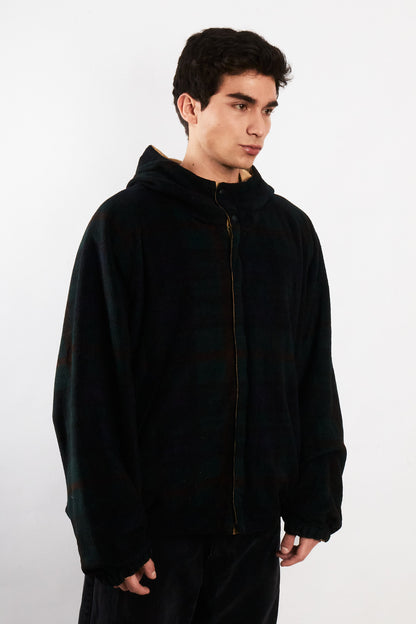 2000 Vinage Nautica Khakhi Windbreaker / Tartan Fleece Jacket (L/XL)