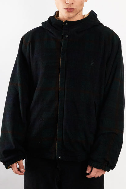2000 Vinage Nautica Khakhi Windbreaker / Tartan Fleece Jacket (L/XL)