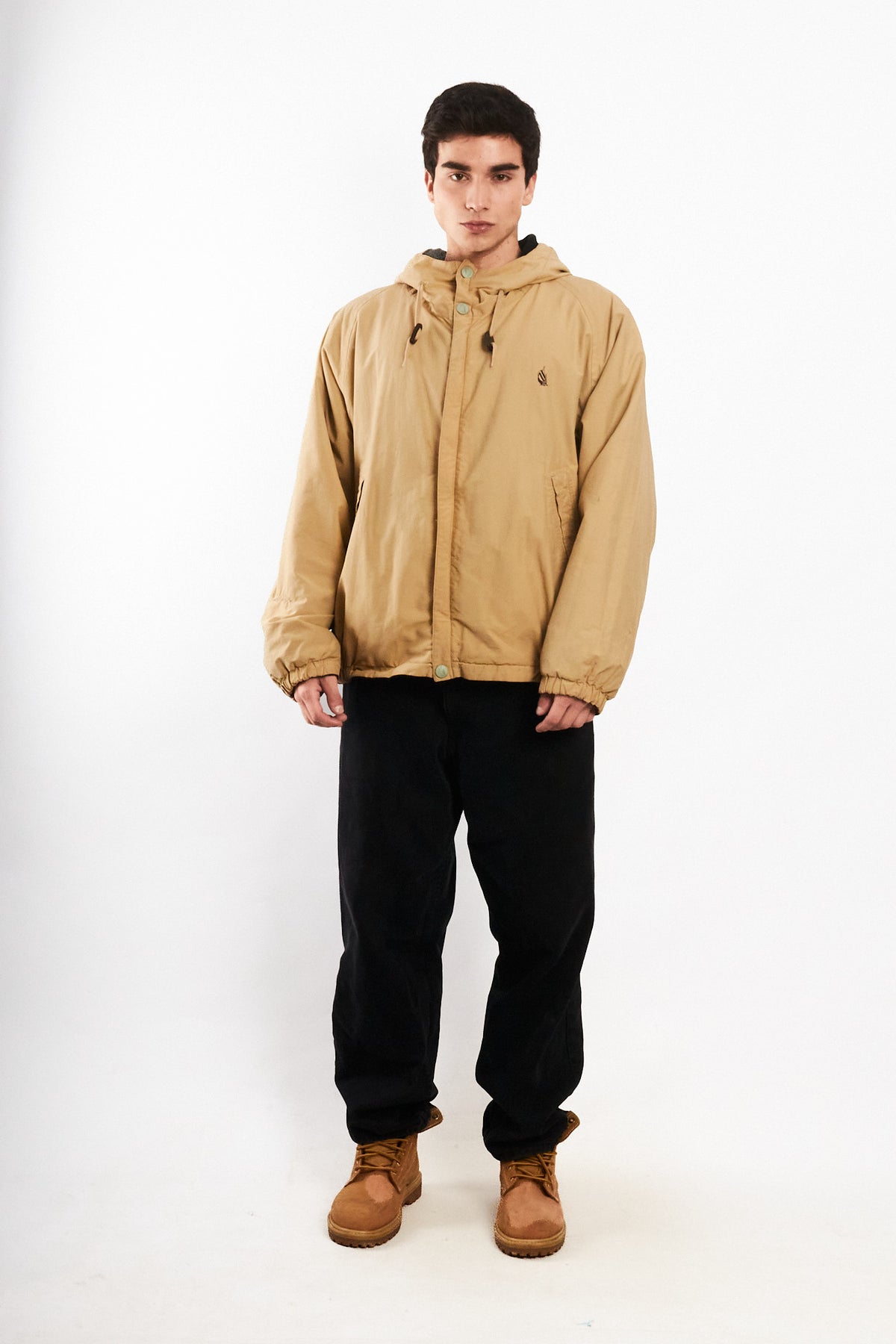 2000 Vinage Nautica Khakhi Windbreaker / Tartan Fleece Jacket (L/XL)
