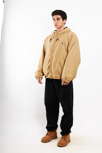 2000 Vinage Nautica Khakhi Windbreaker / Tartan Fleece Jacket (L/XL)