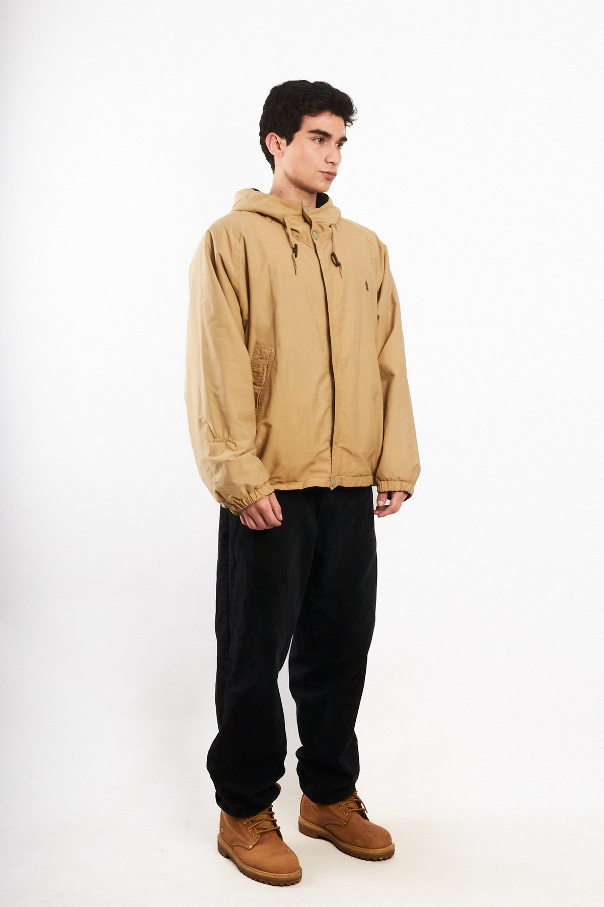 2000 Vinage Nautica Khakhi Windbreaker / Tartan Fleece Jacket (L/XL)