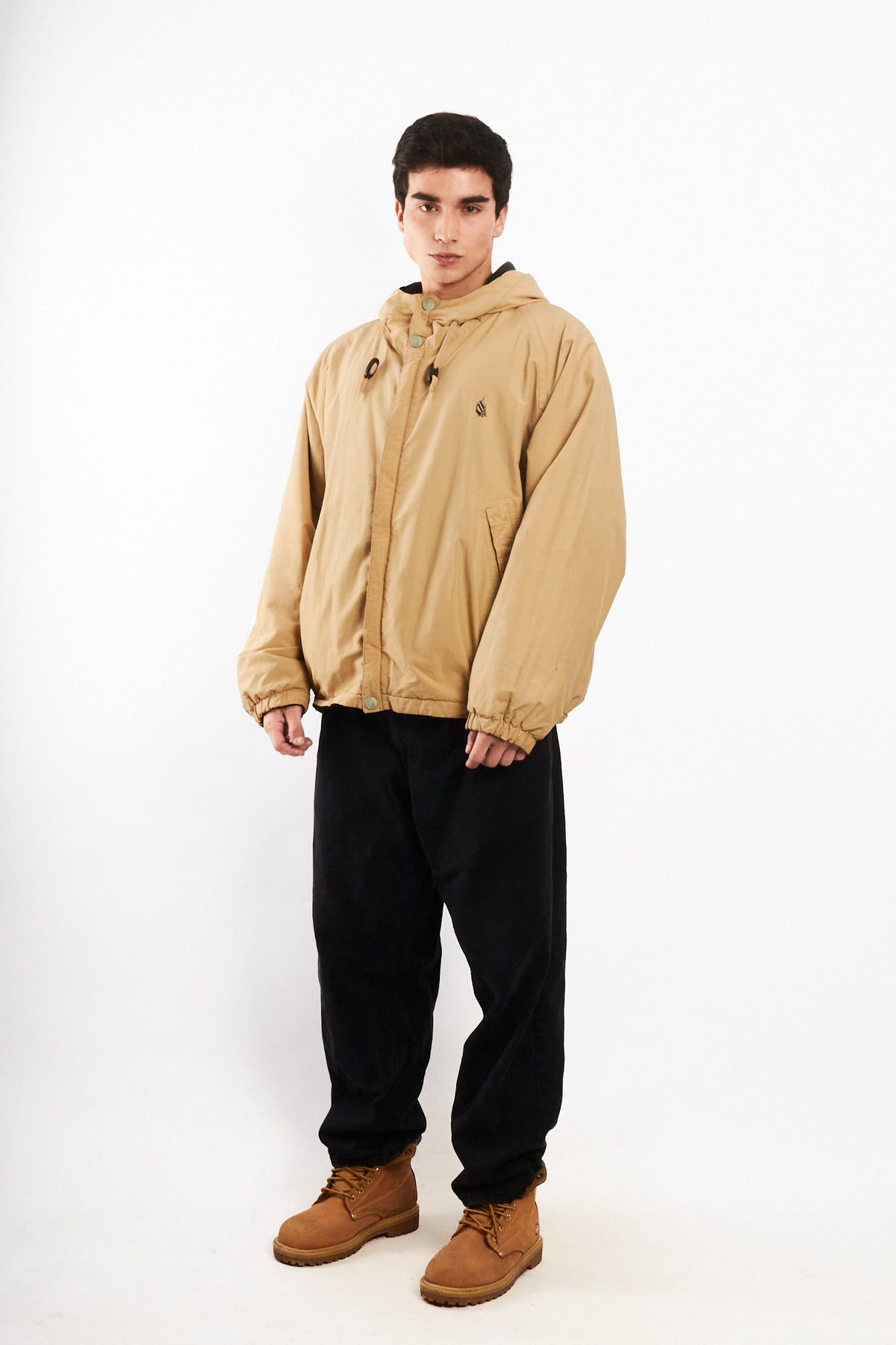 2000 Vinage Nautica Khakhi Windbreaker / Tartan Fleece Jacket (L/XL)