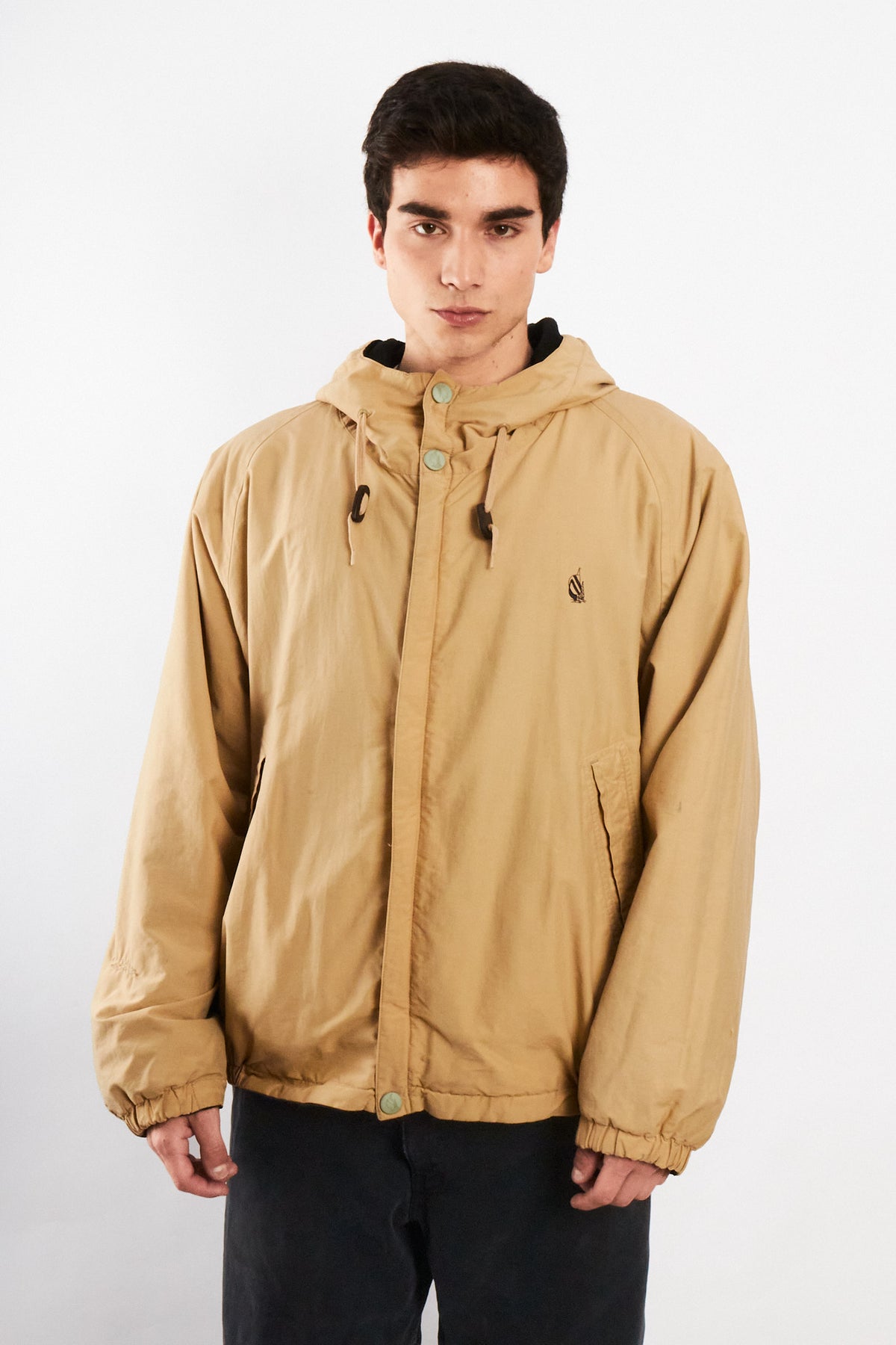 2000 Vinage Nautica Khakhi Windbreaker / Tartan Fleece Jacket (L/XL)