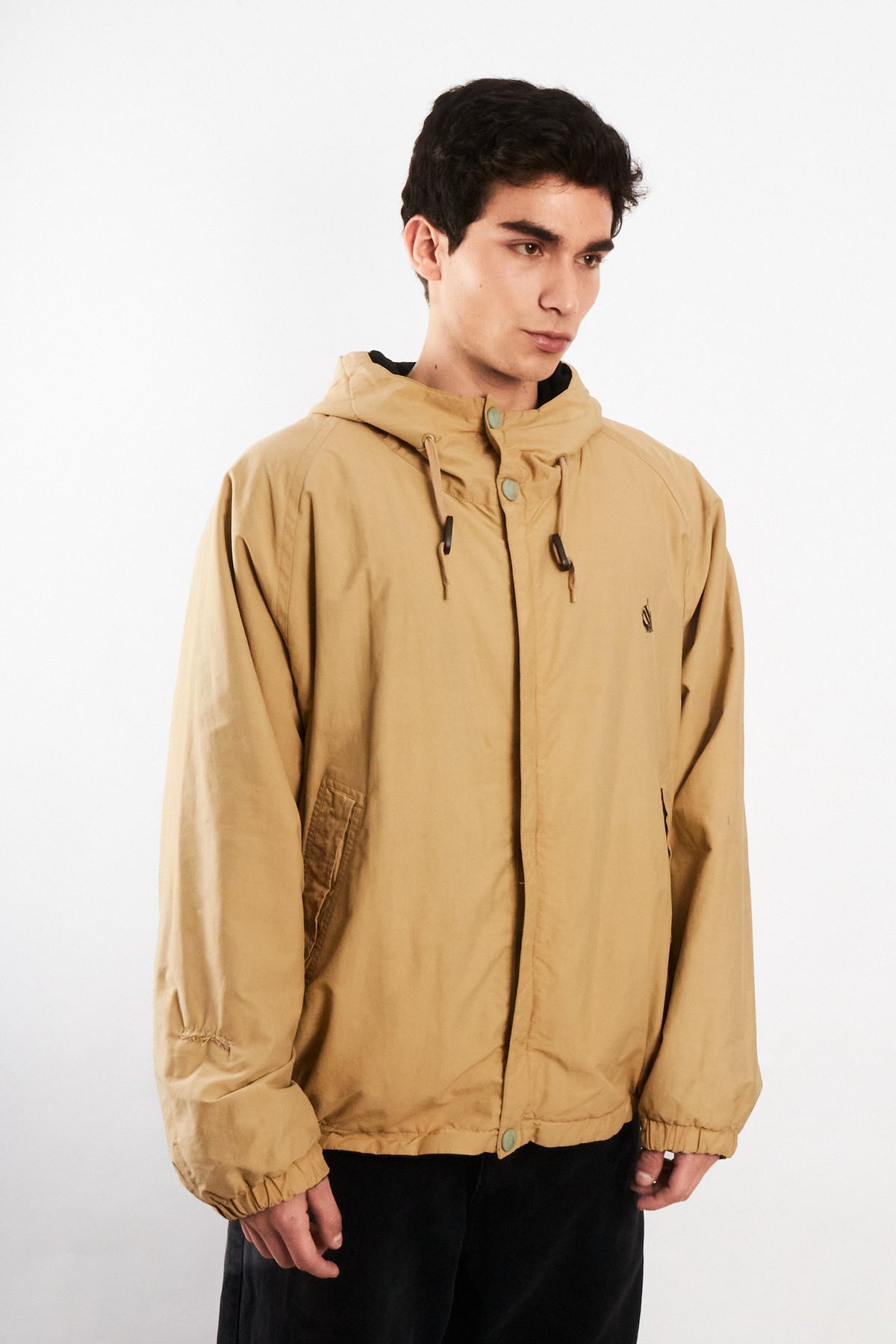 2000 Vinage Nautica Khakhi Windbreaker / Tartan Fleece Jacket (L/XL)
