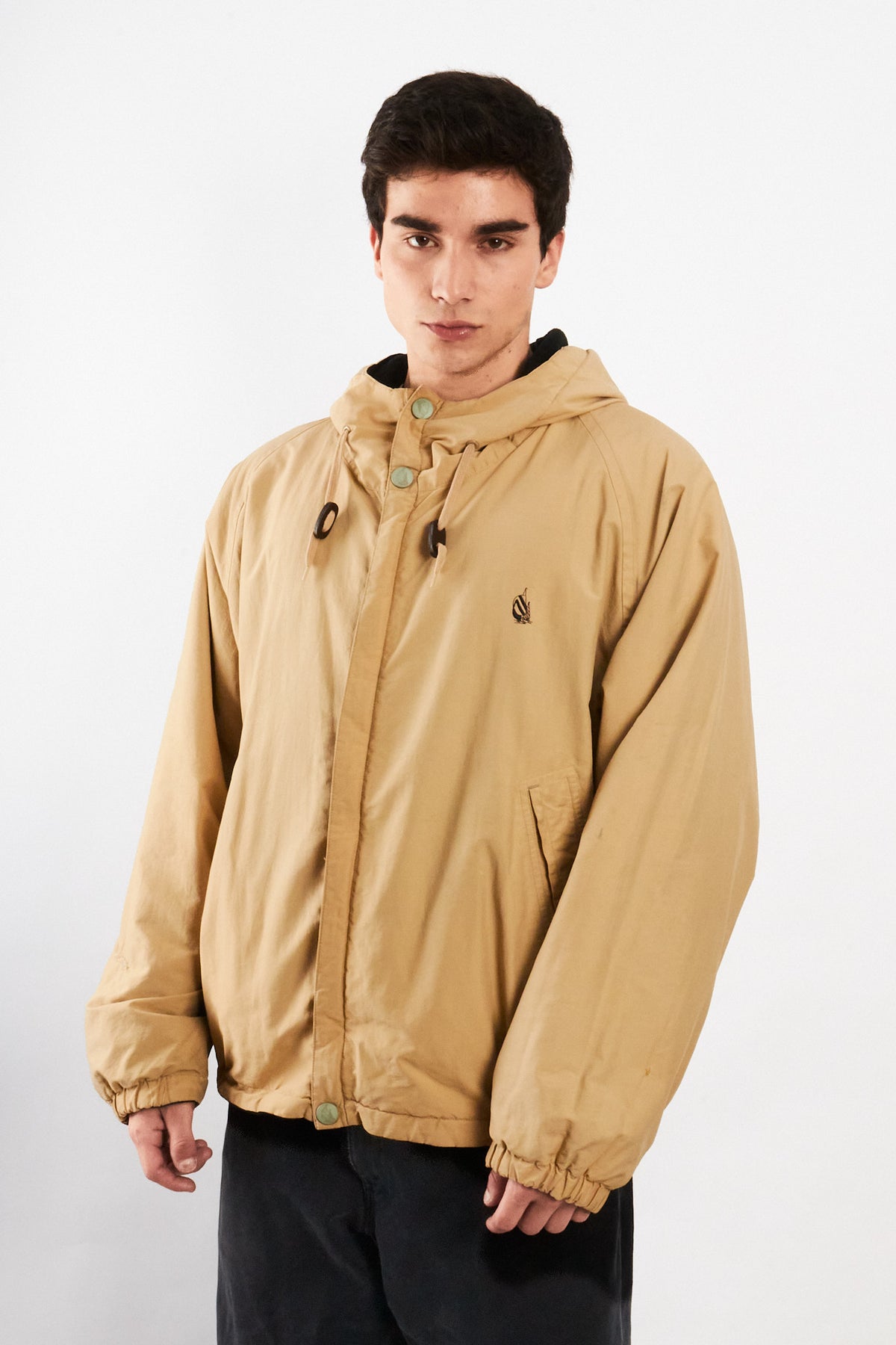 2000 Vinage Nautica Khakhi Windbreaker / Tartan Fleece Jacket (L/XL)