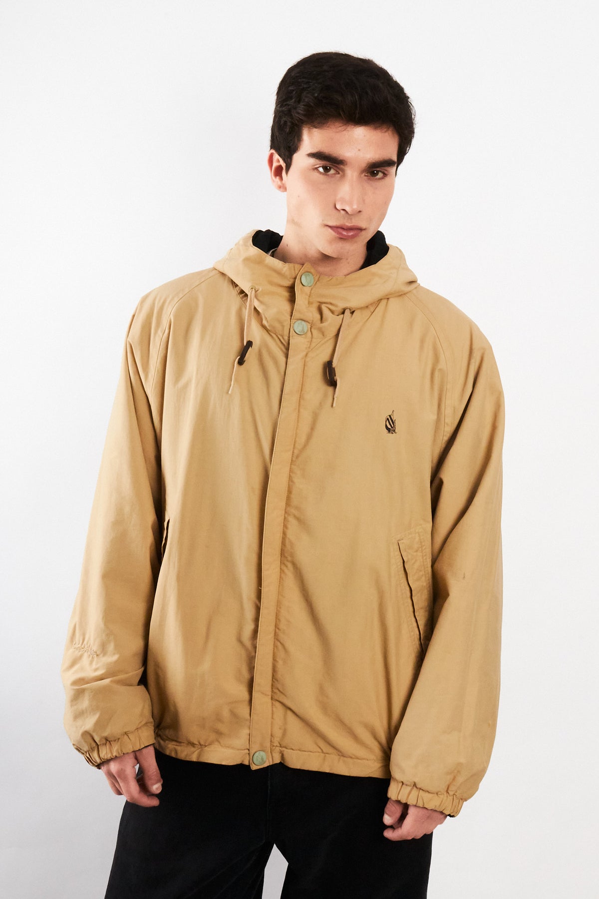 2000 Vinage Nautica Khakhi Windbreaker / Tartan Fleece Jacket (L/XL)