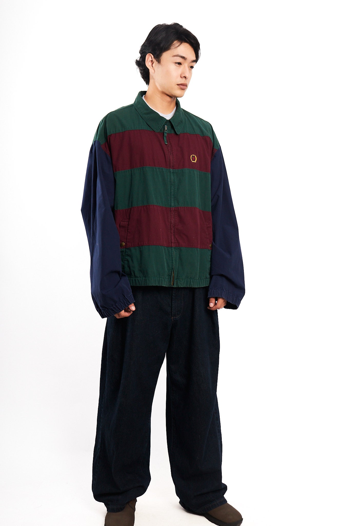 1990 Vintage Tommy Hilfiger Lion's Emblem Colorblock Harrington (L/XL)