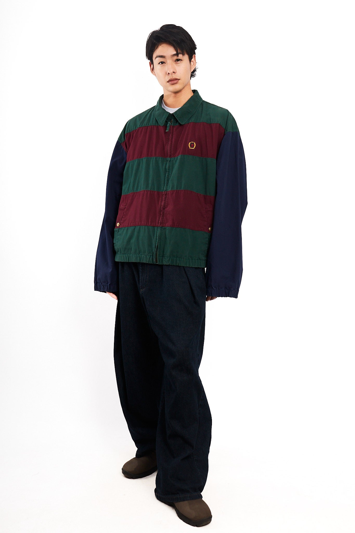 1990 Vintage Tommy Hilfiger Lion's Emblem Colorblock Harrington (L/XL)