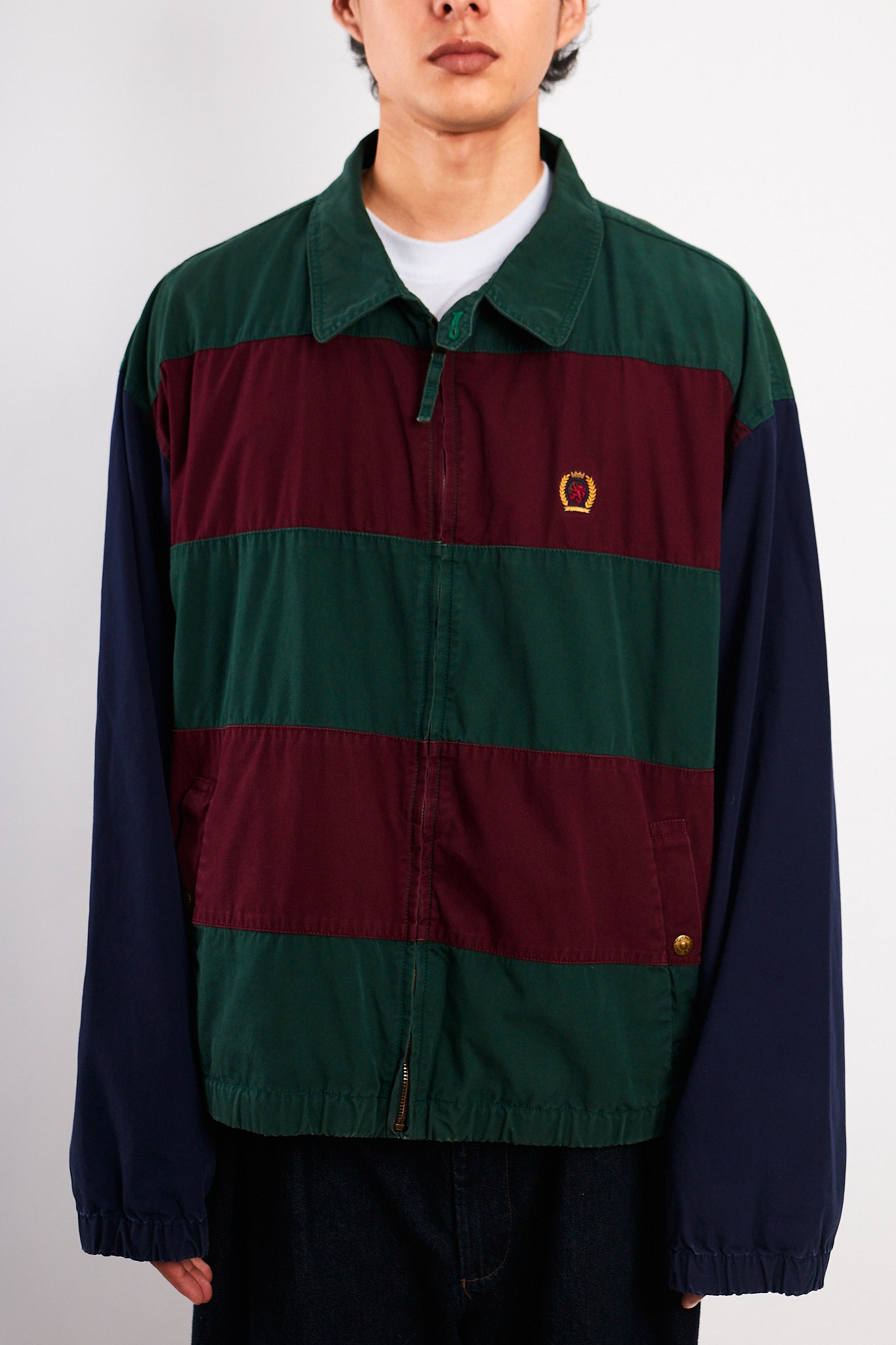 1990 Vintage Tommy Hilfiger Lion's Emblem Colorblock Harrington (L/XL)